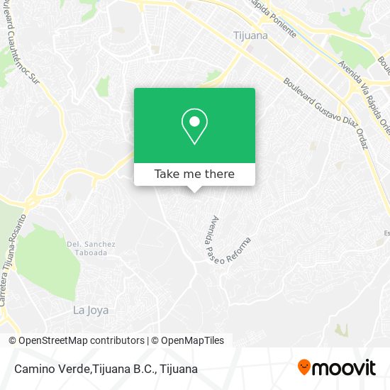 Camino Verde,Tijuana B.C. map