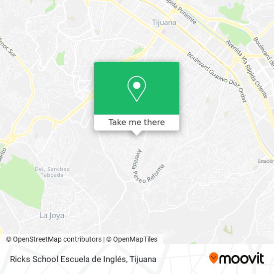 Mapa de Ricks School Escuela de Inglés