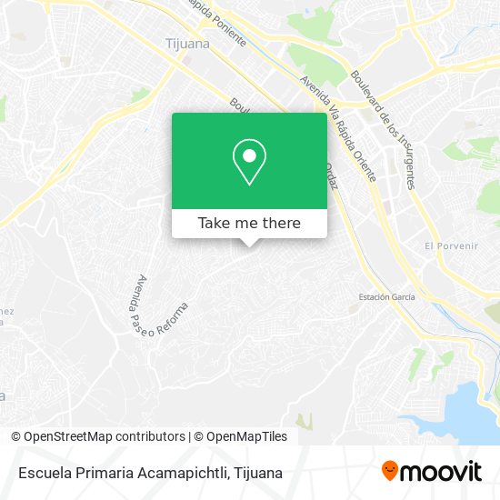 Mapa de Escuela Primaria Acamapichtli