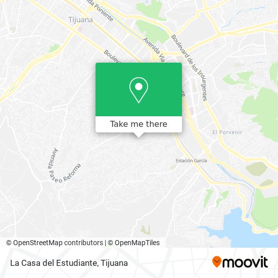 Mapa de La Casa del Estudiante