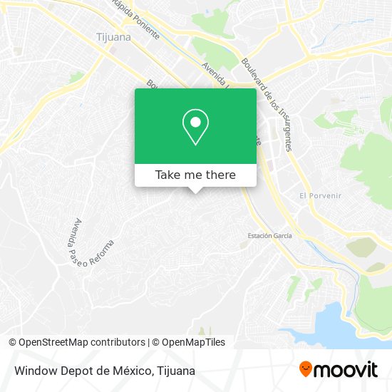 Mapa de Window Depot de México