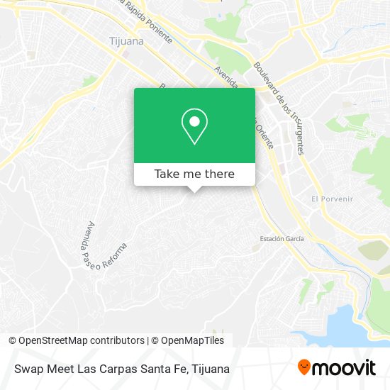 Mapa de Swap Meet Las Carpas Santa Fe