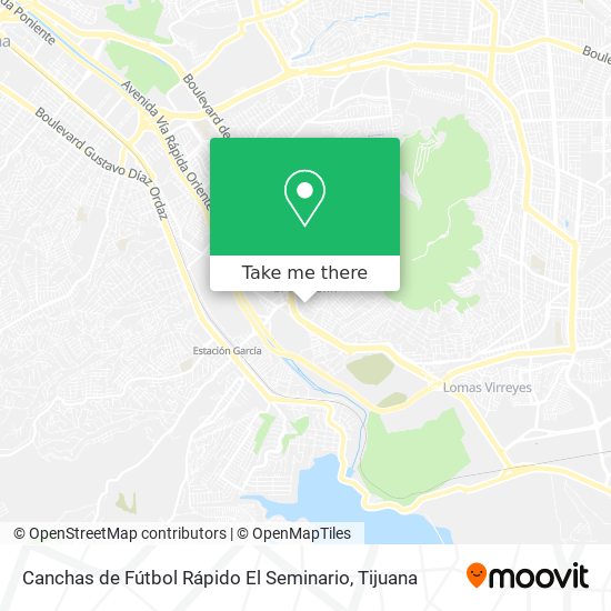Mapa de Canchas de Fútbol Rápido El Seminario