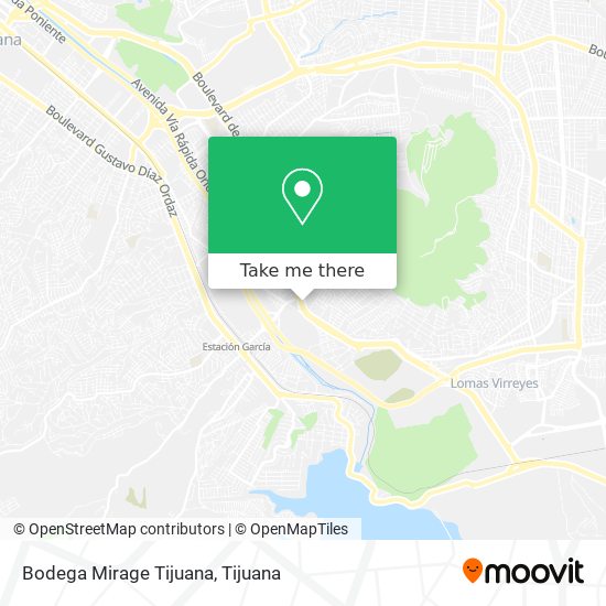 Bodega Mirage Tijuana map