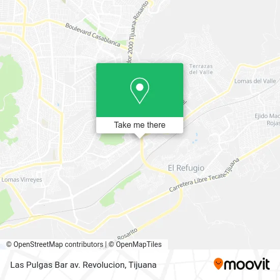 Las Pulgas Bar av. Revolucion map