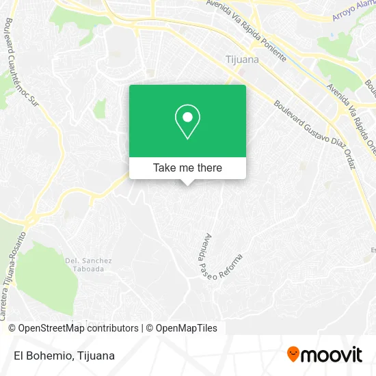 El Bohemio map