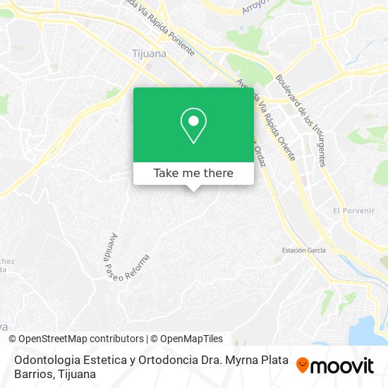 Mapa de Odontologia Estetica y Ortodoncia Dra. Myrna Plata Barrios