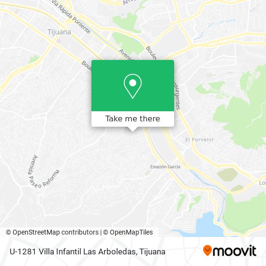 Mapa de U-1281 Villa Infantil Las Arboledas