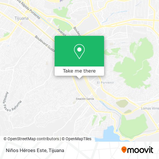 Mapa de Niños Héroes Este