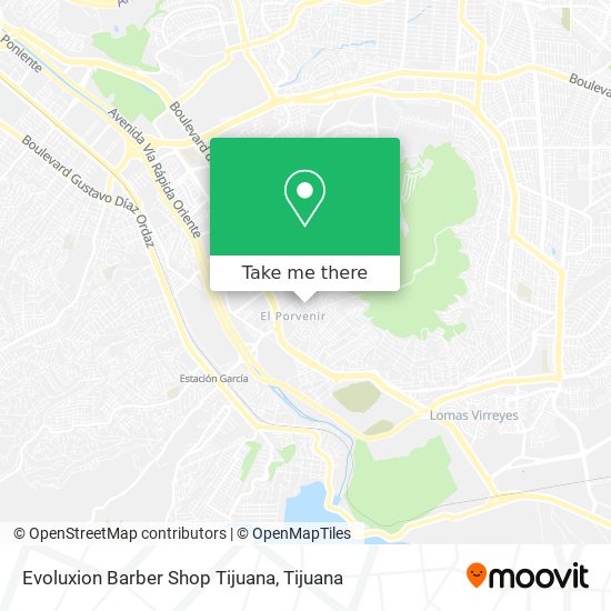 Evoluxion Barber Shop Tijuana map