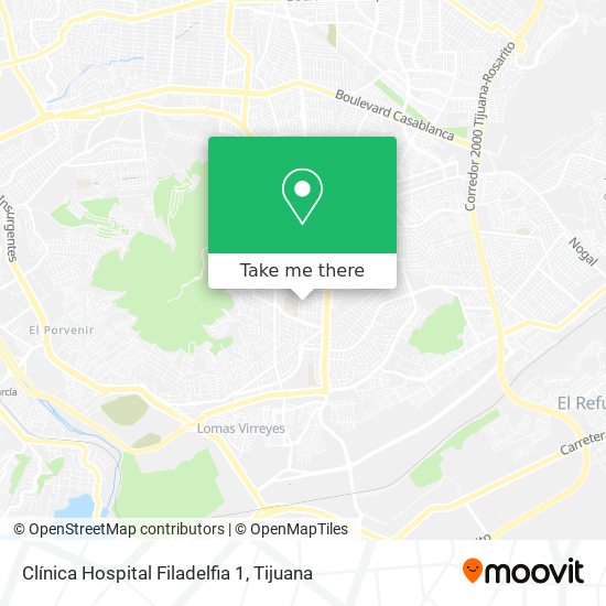 Clínica Hospital Filadelfia 1 map