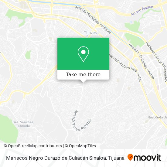 Mariscos Negro Durazo de Culiacán Sinaloa map