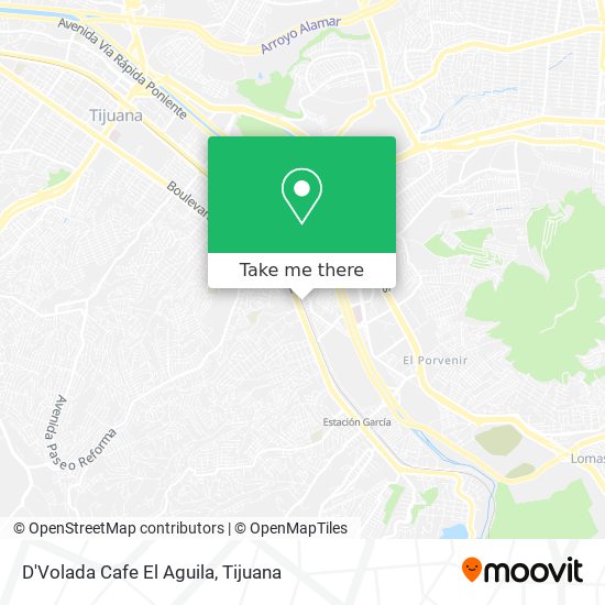 D'Volada Cafe El Aguila map