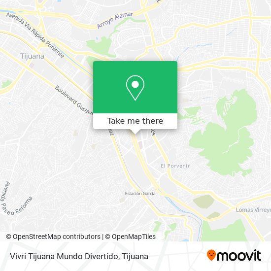 Mapa de Vivri Tijuana Mundo Divertido