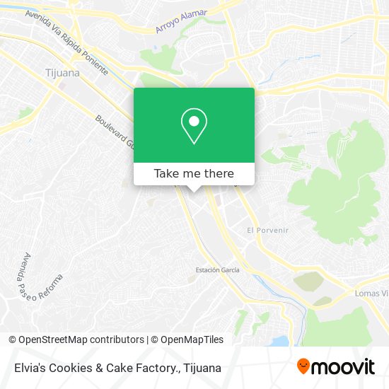 Mapa de Elvia's Cookies & Cake Factory.