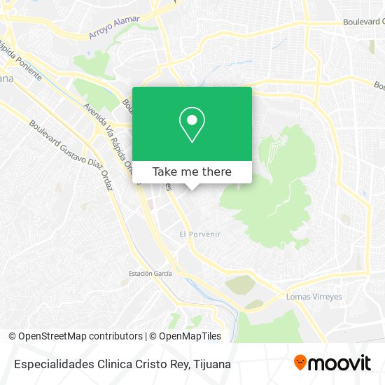 Mapa de Especialidades Clinica Cristo Rey