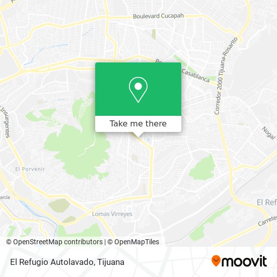 Mapa de El Refugio Autolavado