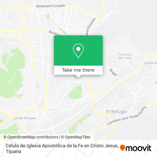 Célula de Iglesia Apostólica de la Fe en Cristo Jesus map