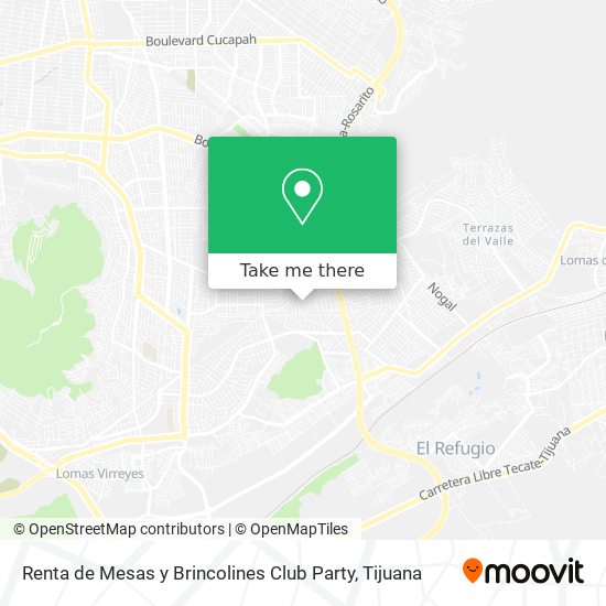 Renta de Mesas y Brincolines Club Party map