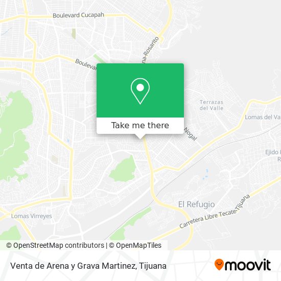 Venta de Arena y Grava Martinez map