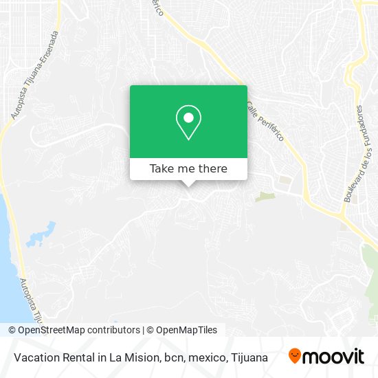 Mapa de Vacation Rental in La Mision, bcn, mexico