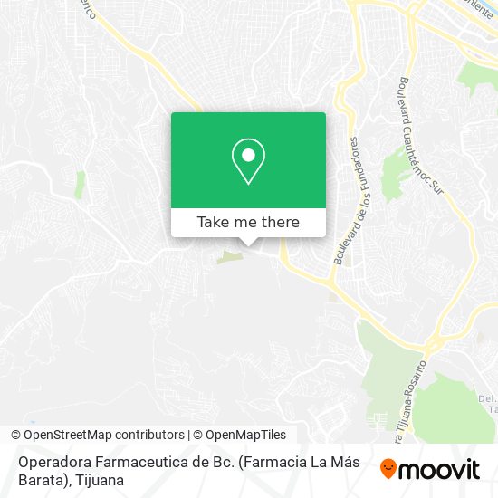 Mapa de Operadora Farmaceutica de Bc. (Farmacia La Más Barata)