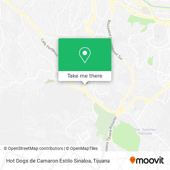 Mapa de Hot Dogs de Camaron Estilo Sinaloa