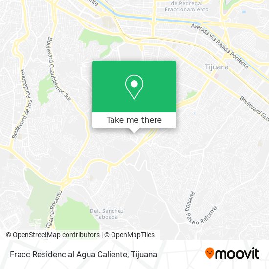 Fracc Residencial Agua Caliente map