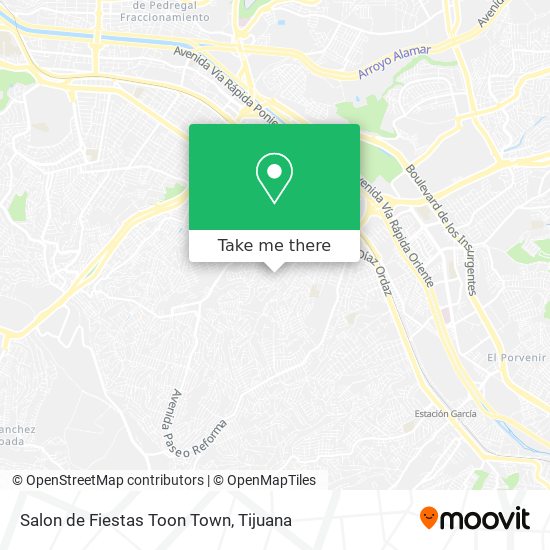 Salon de Fiestas Toon Town map