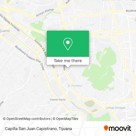 Capilla San Juan Capistrano map