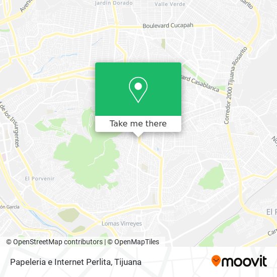 Papeleria e Internet Perlita map