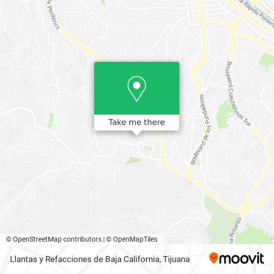 Llantas y Refacciones de Baja California map