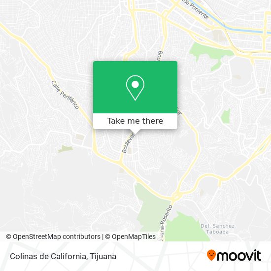 Colinas de California map