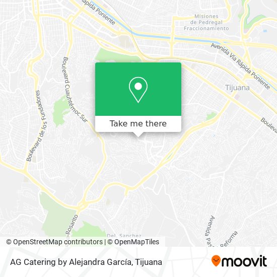 AG Catering by Alejandra García map