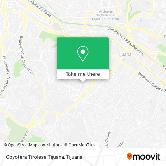 Coyotera Tirolesa Tijuana map