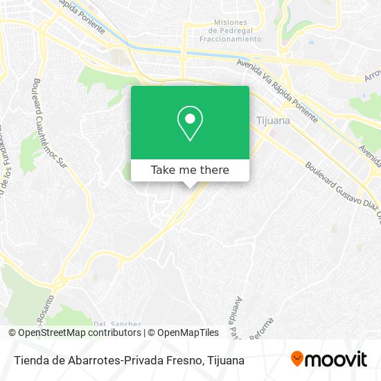 Mapa de Tienda de Abarrotes-Privada Fresno