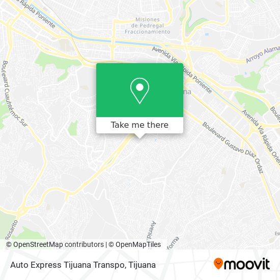 Auto Express Tijuana Transpo map