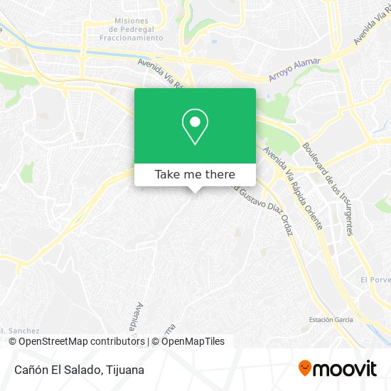 Cañón El Salado map
