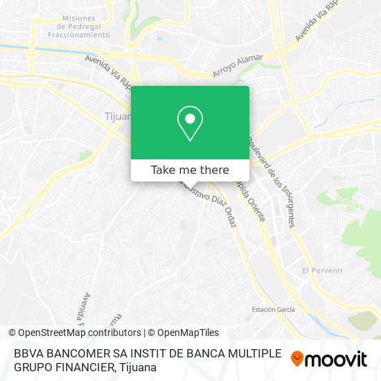 BBVA BANCOMER SA INSTIT DE BANCA MULTIPLE GRUPO FINANCIER map