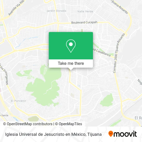 Iglesia Universal de Jesucristo en México map
