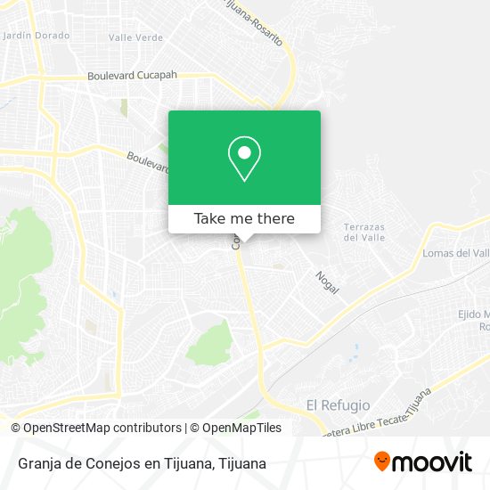 Granja de Conejos en Tijuana map