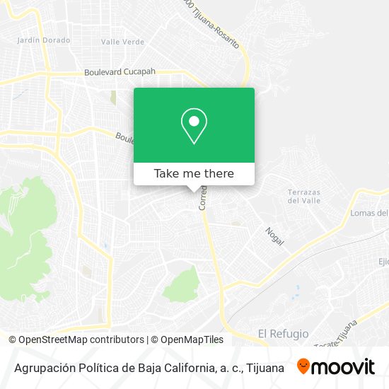 Mapa de Agrupación Política de Baja California, a. c.