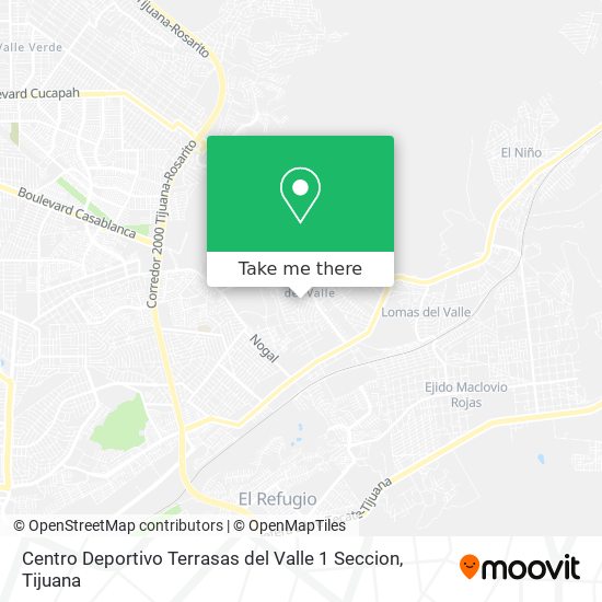 Centro Deportivo Terrasas del Valle 1 Seccion map