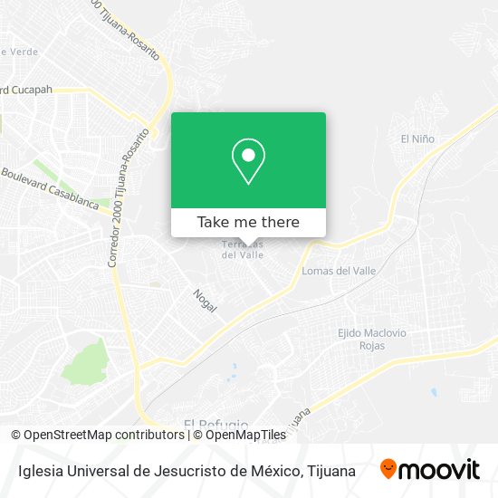 Mapa de Iglesia Universal de Jesucristo de México