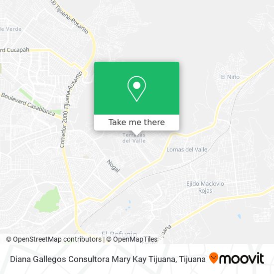 Diana Gallegos Consultora Mary Kay Tijuana map