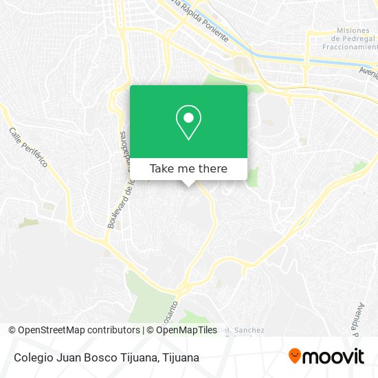 Colegio Juan Bosco Tijuana map