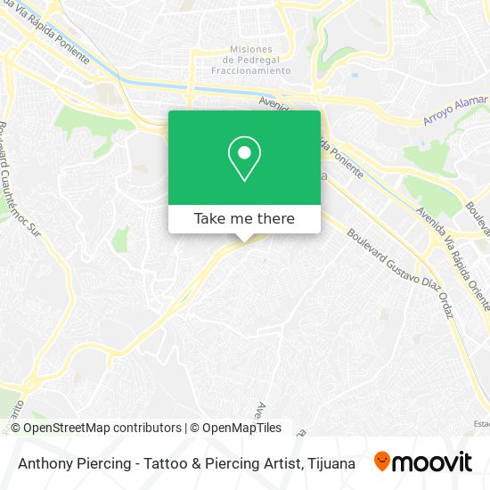 Mapa de Anthony Piercing - Tattoo & Piercing Artist