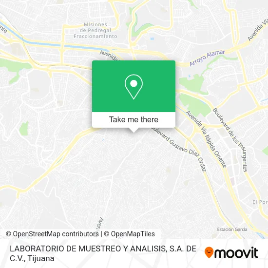 LABORATORIO DE MUESTREO Y ANALISIS, S.A. DE C.V. map