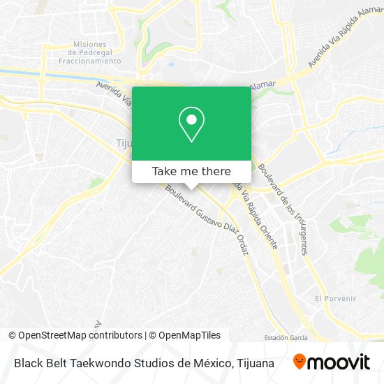 Black Belt Taekwondo Studios de México map