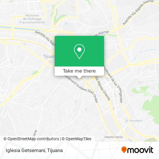 Mapa de Iglesia Getsemaní